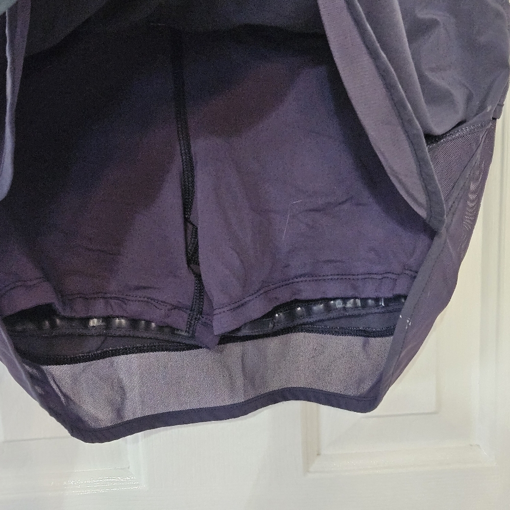 Lululemon Hotty Hot Skirt Cadet Blue Steep Stripe Swift Women's Size 4 Skort - Picture 3 of 10